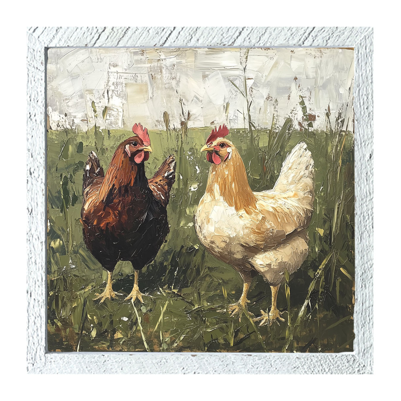 Chicken Friends - Framed art