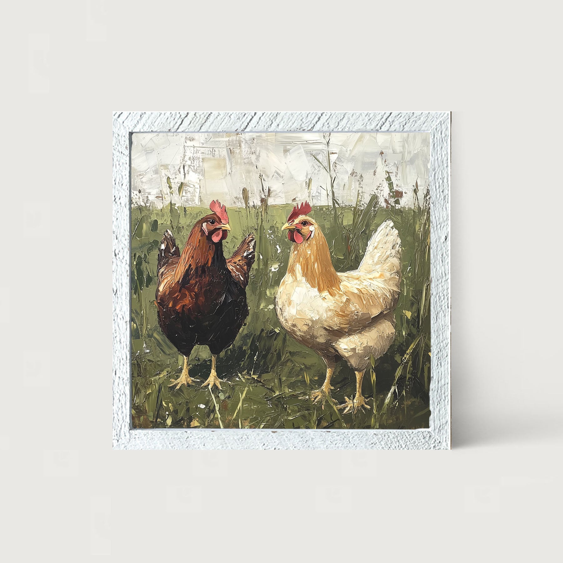 Chicken Friends - Framed art