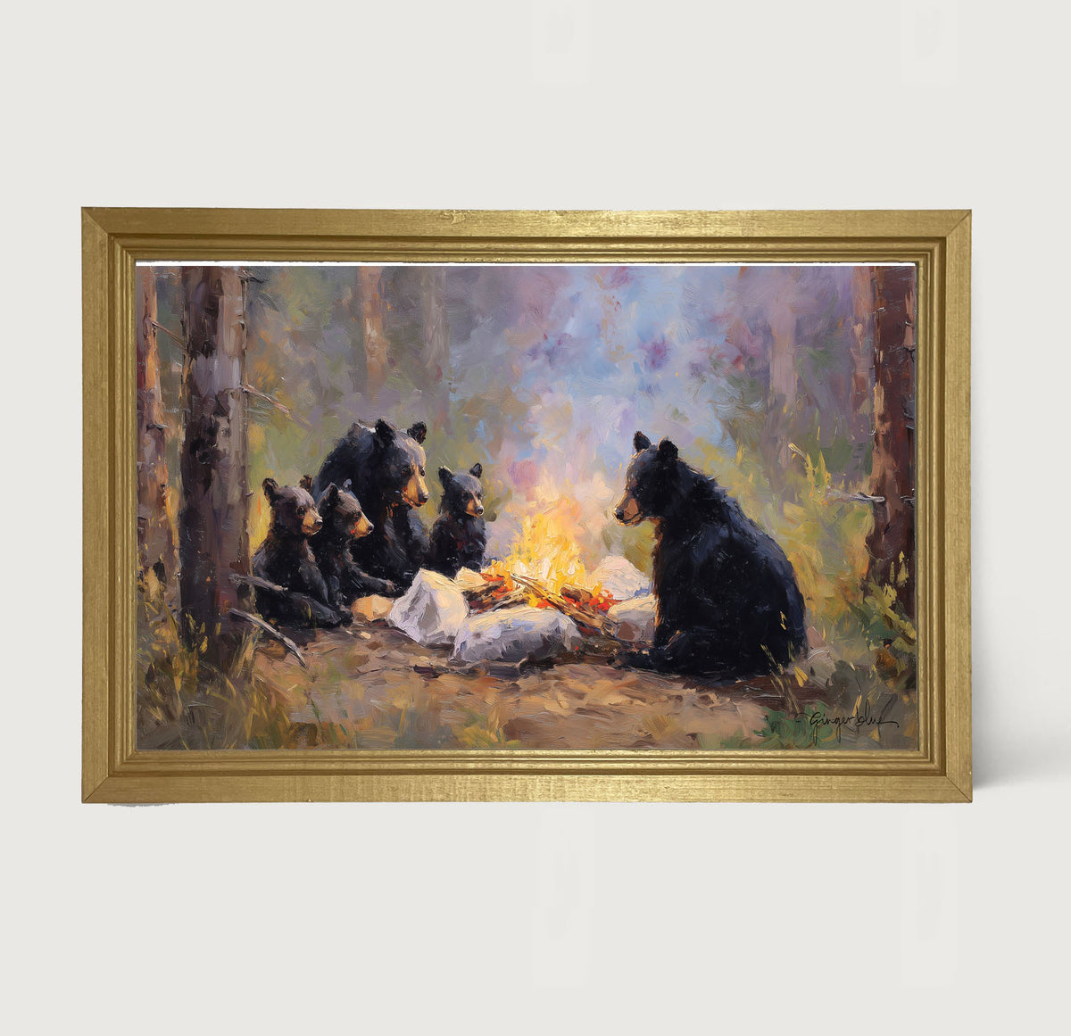 Camping Bear Family