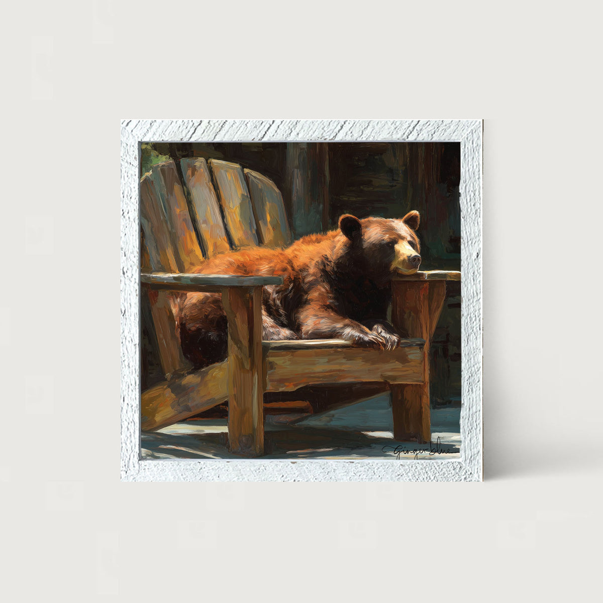 Bear Resting in Adirondack Chair