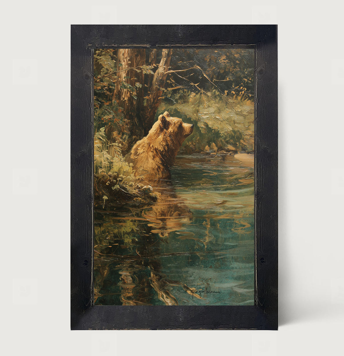 Brown Bear Relaxing in the Water