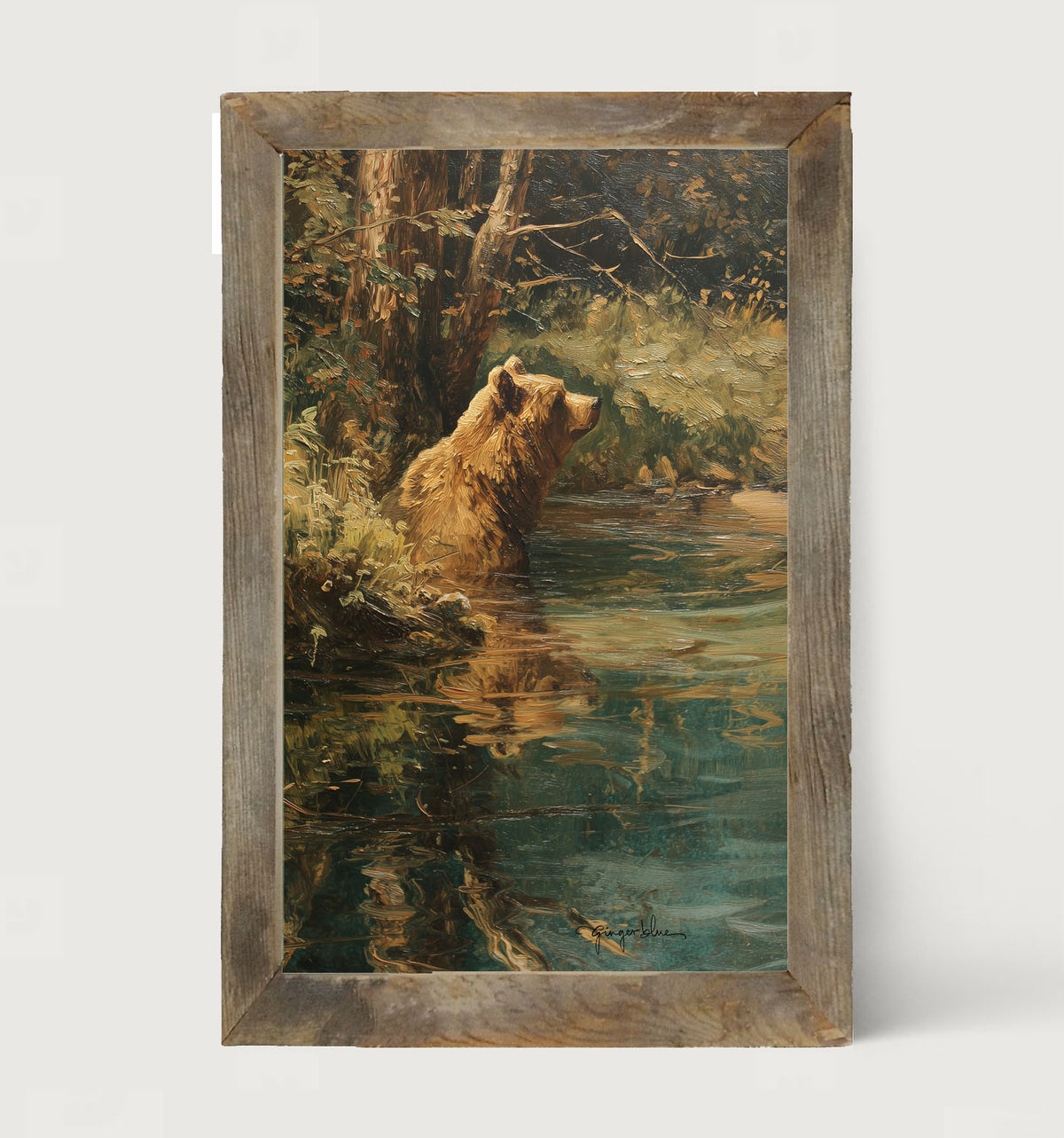 Brown Bear Relaxing in the Water