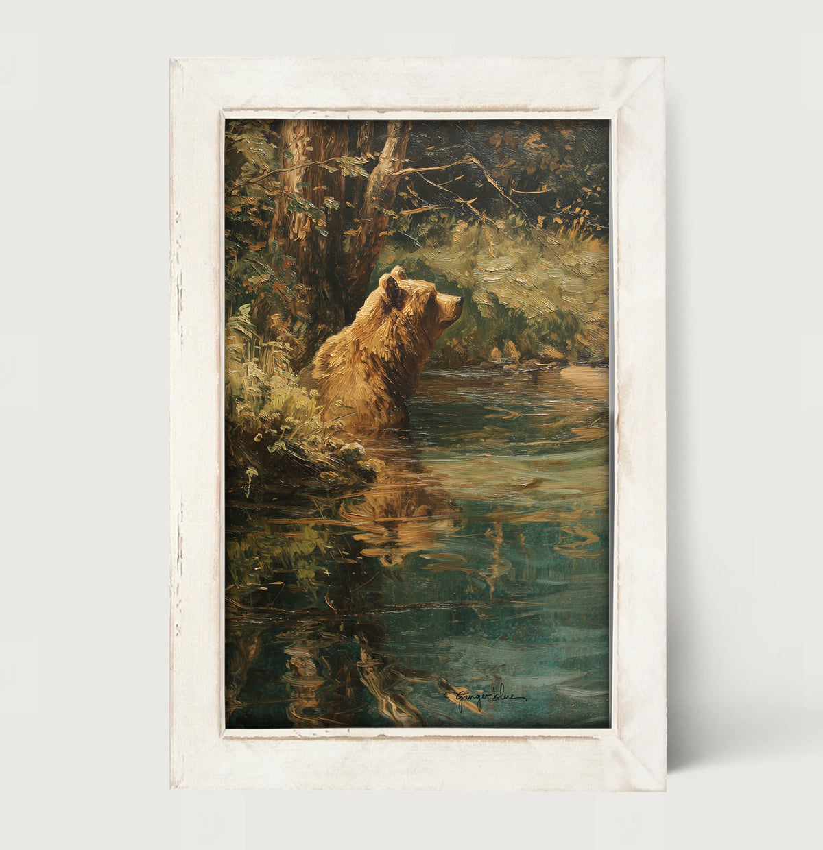 Brown Bear Relaxing in the Water