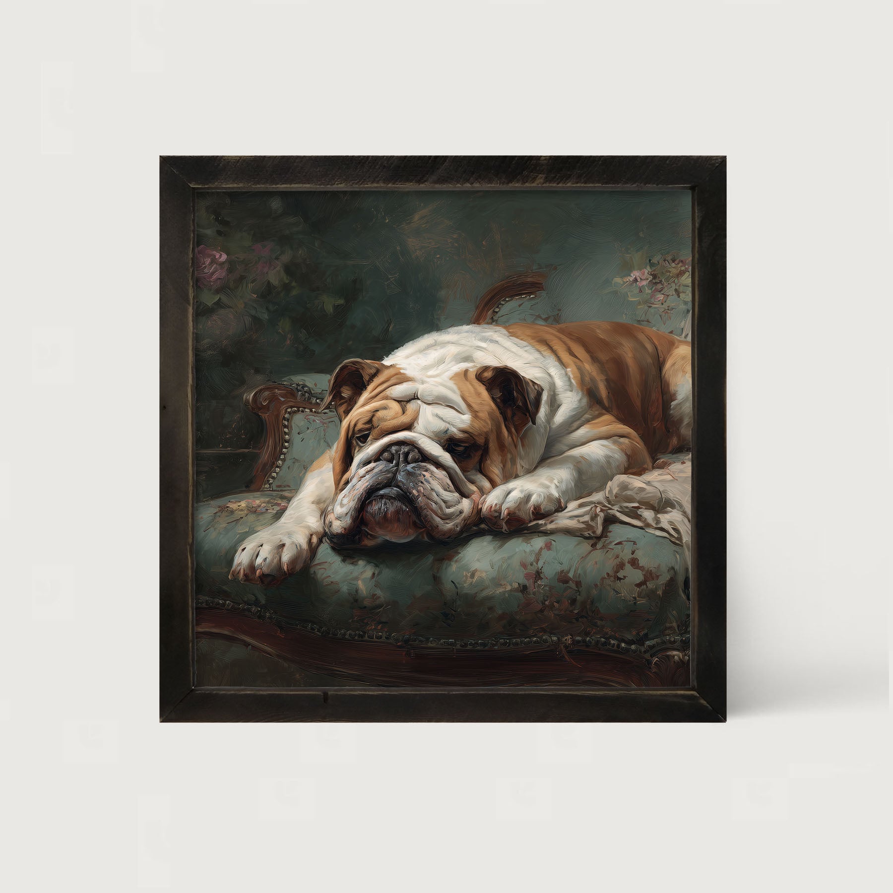 Armchair with Bulldog