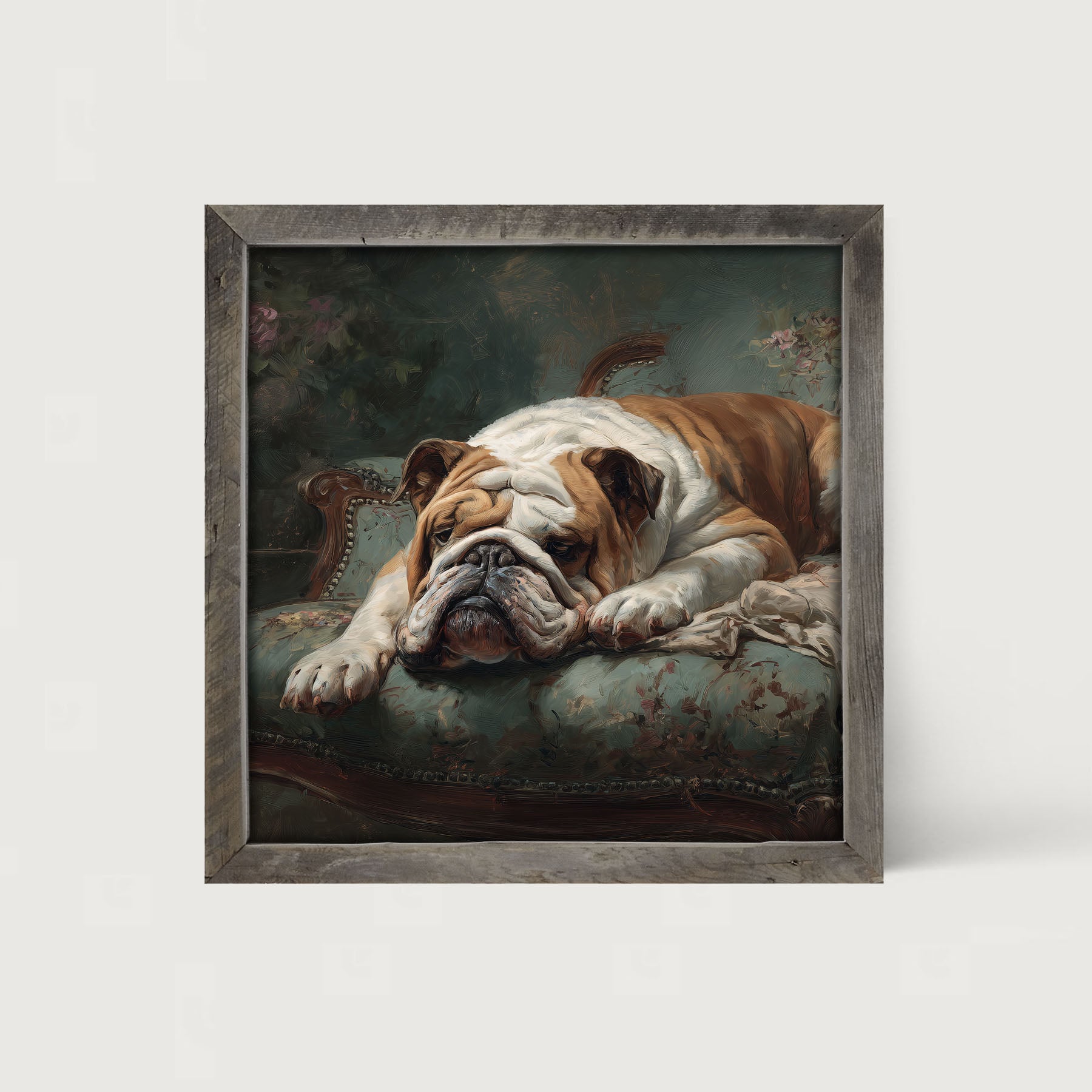 Armchair with Bulldog