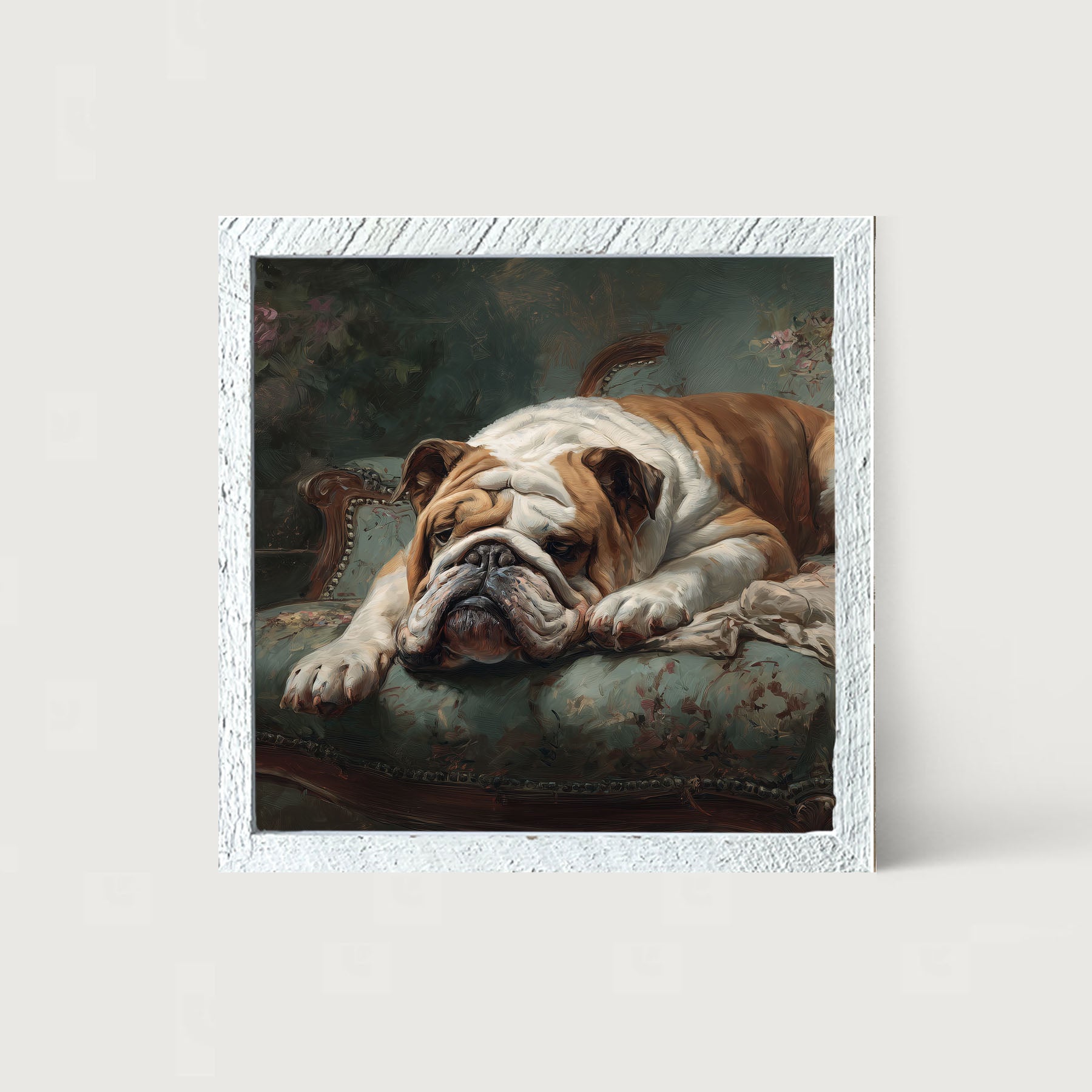Armchair with Bulldog