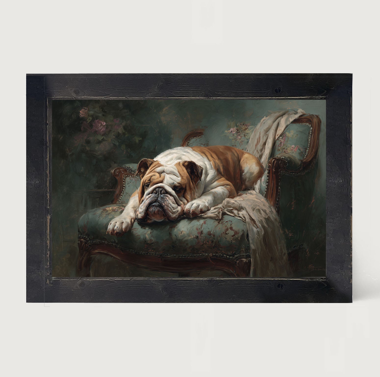 Armchair with Bulldog