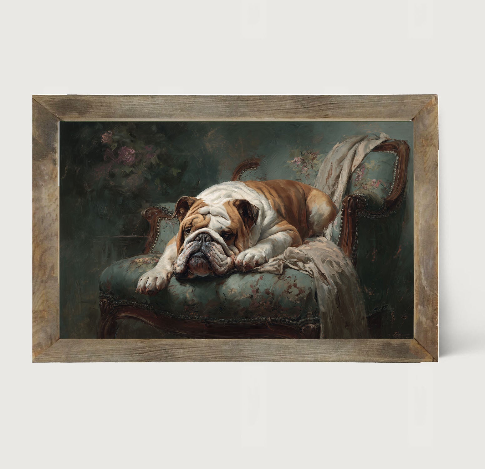 Armchair with Bulldog