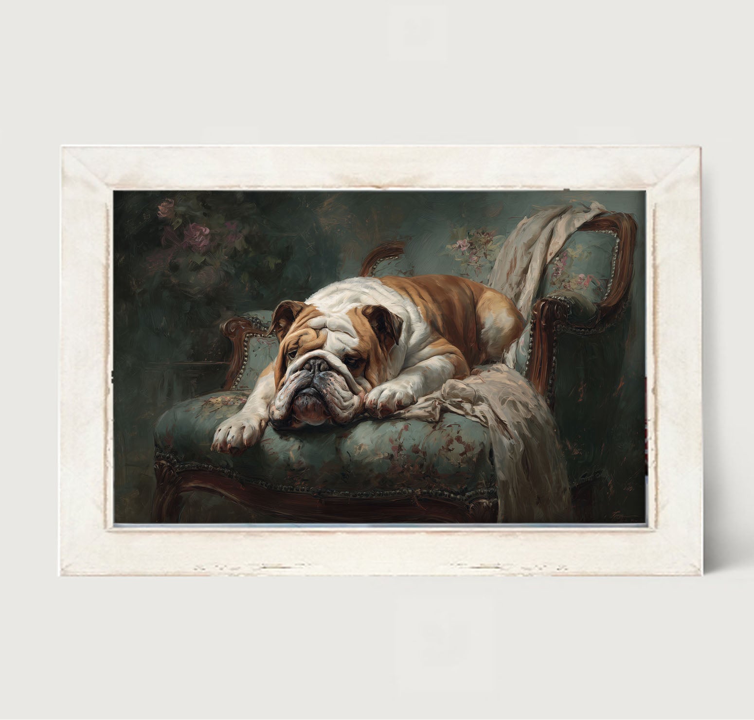 Armchair with Bulldog