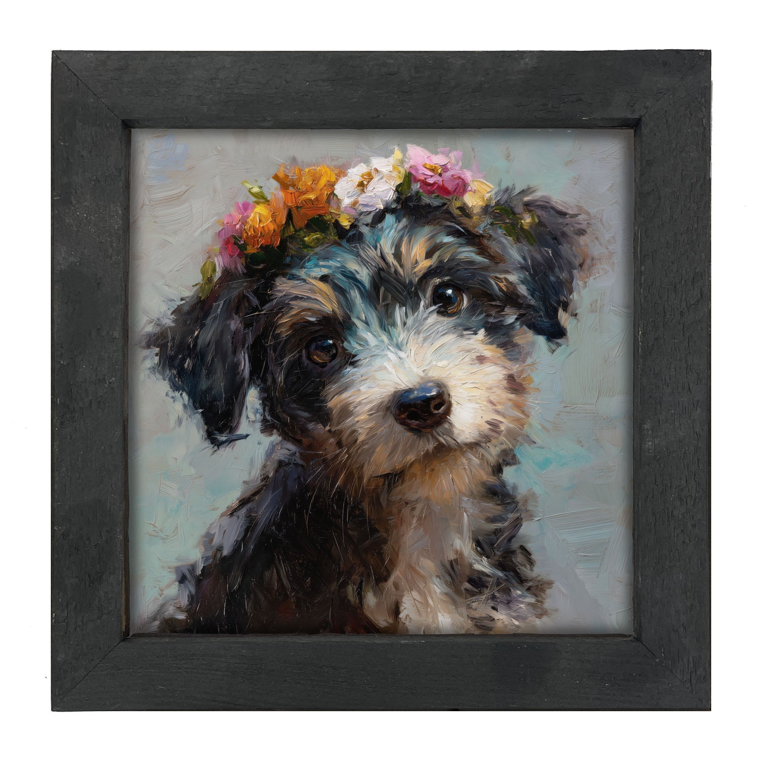 Spring Season Dog - Framed Art