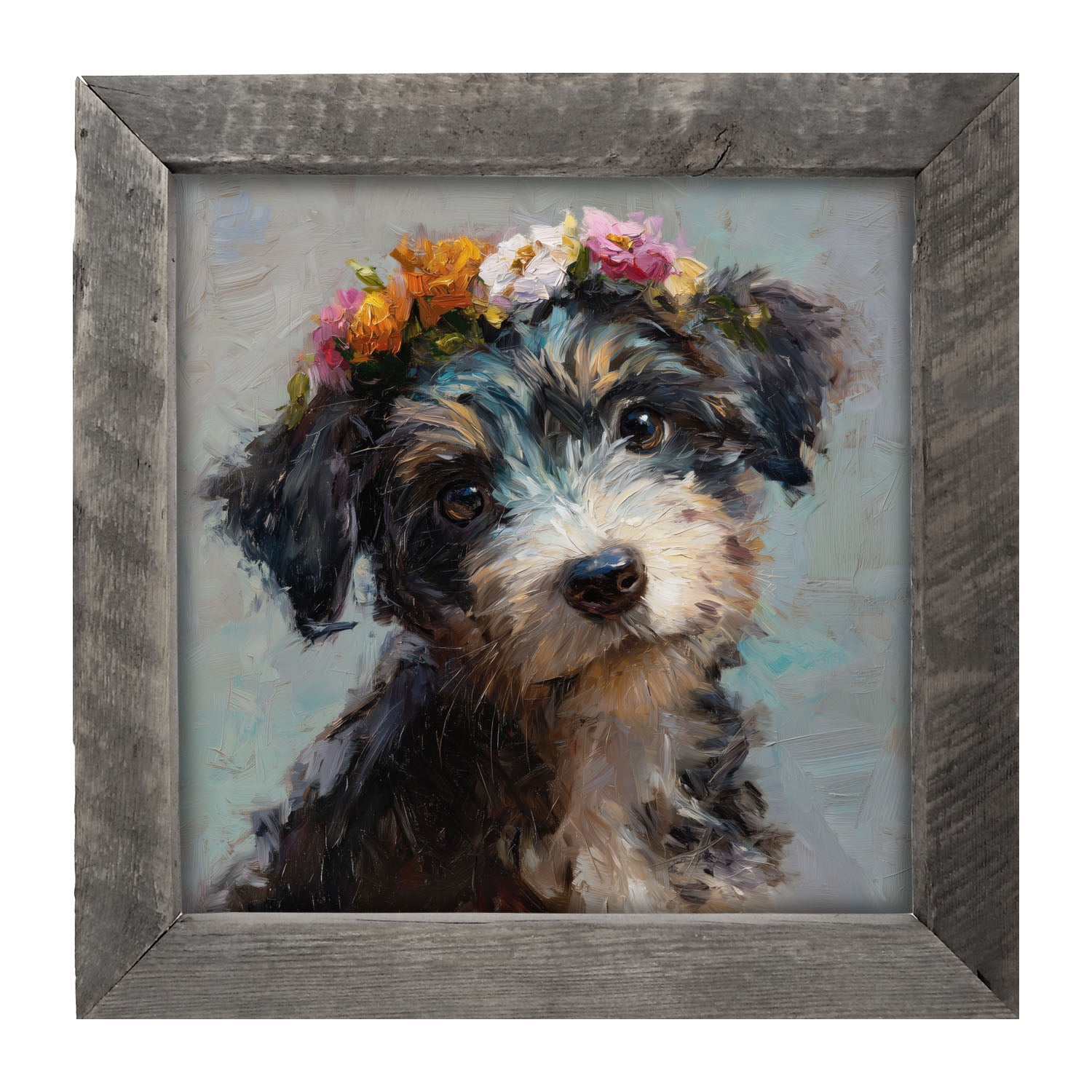 Spring Season Dog - Framed Art