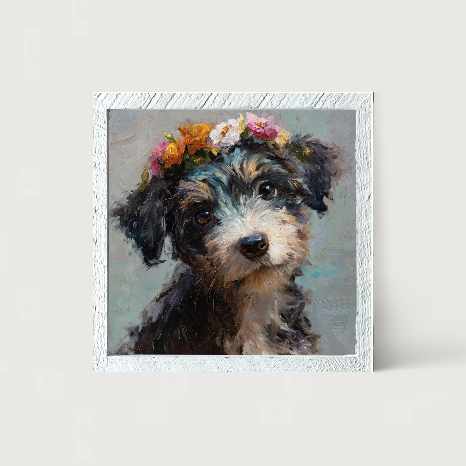 Spring Season Dog - Framed Art