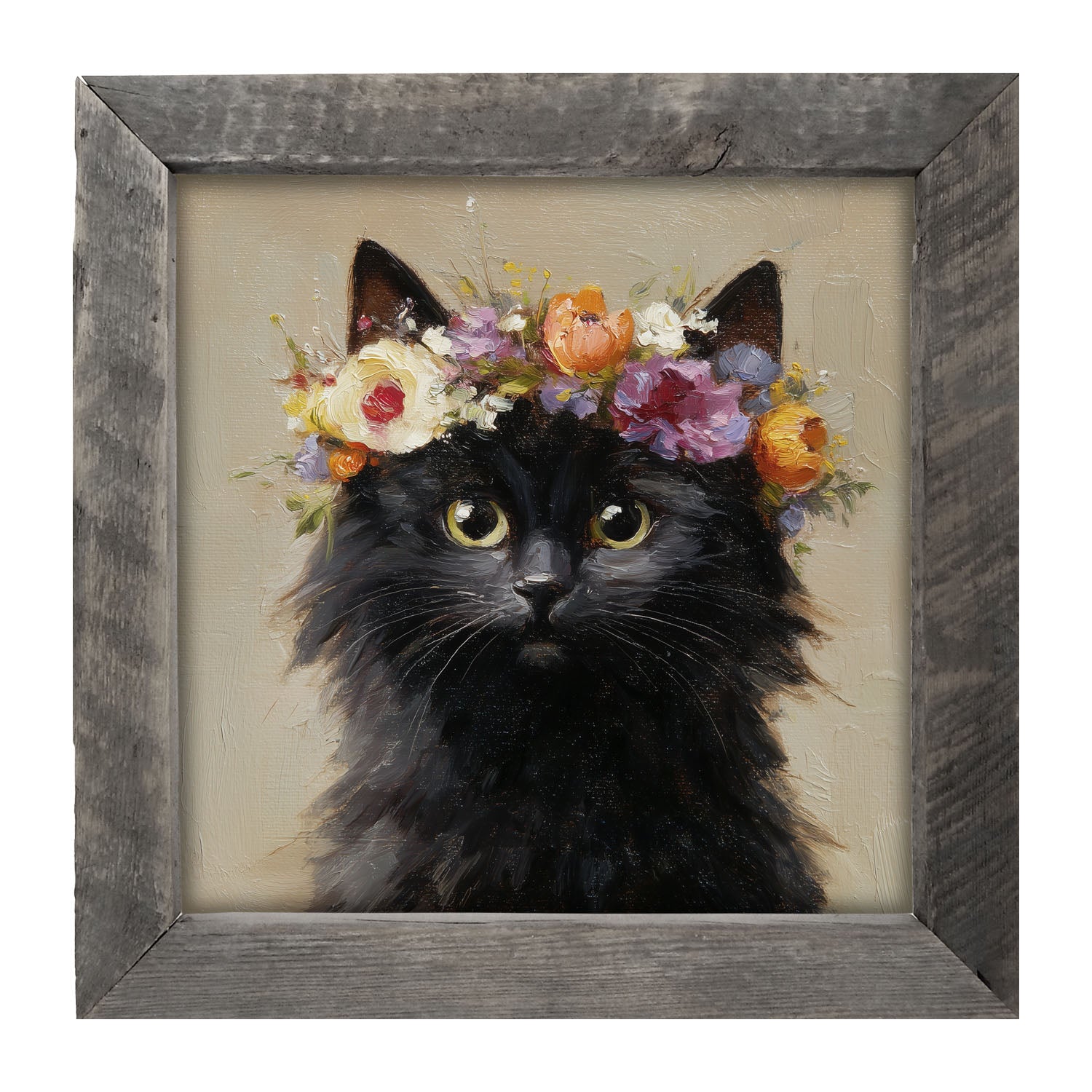 Spring Season Cat - Framed Art