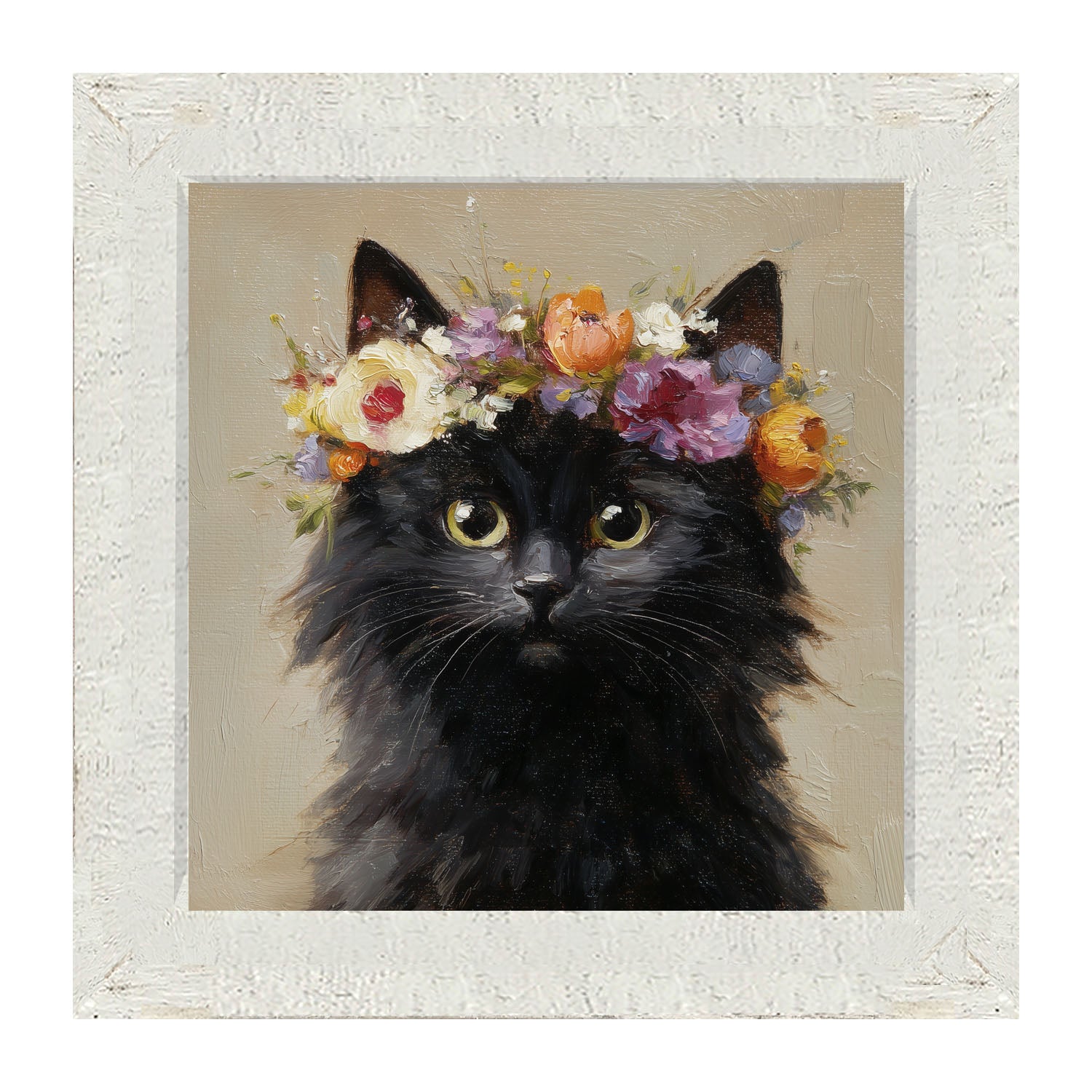 Spring Season Cat - Framed Art