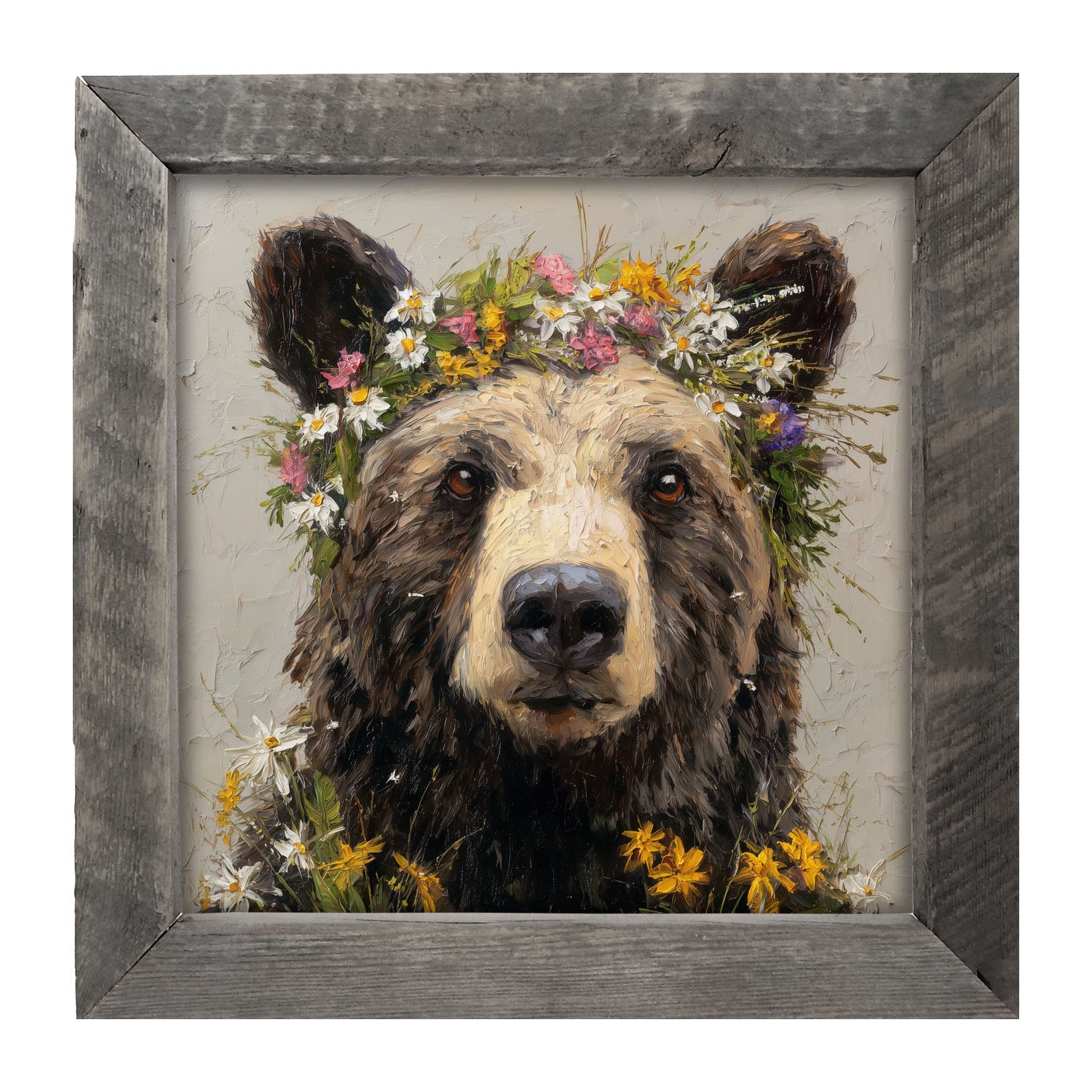 Spring Season Bear - Framed Art