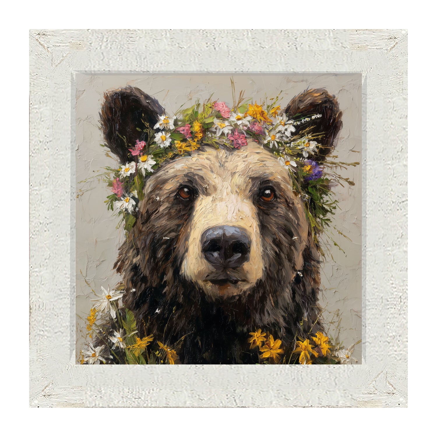 Spring Season Bear - Framed Art