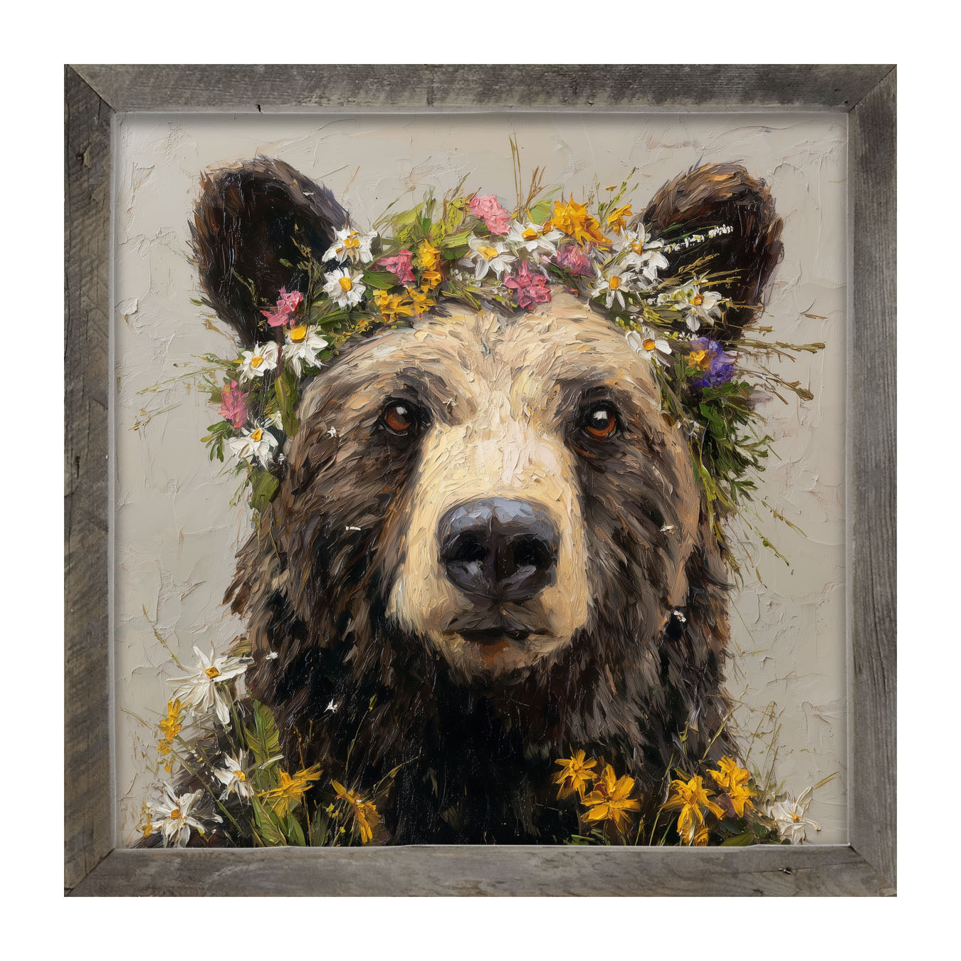 Spring Season Bear - Framed Art