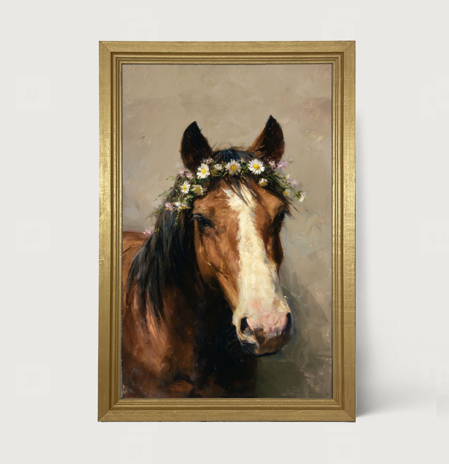 Horse with Flowery Mane