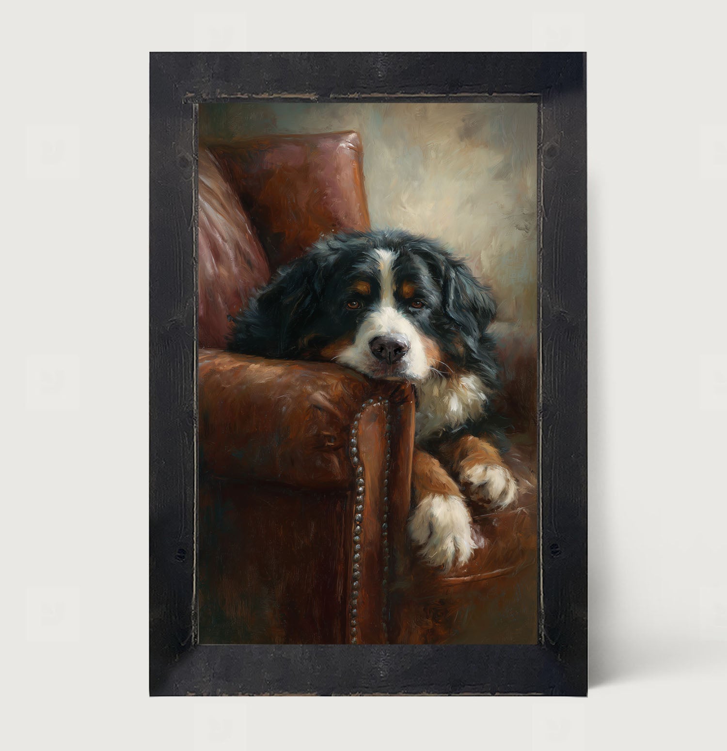 Armchair with Bernese Mountain Dog