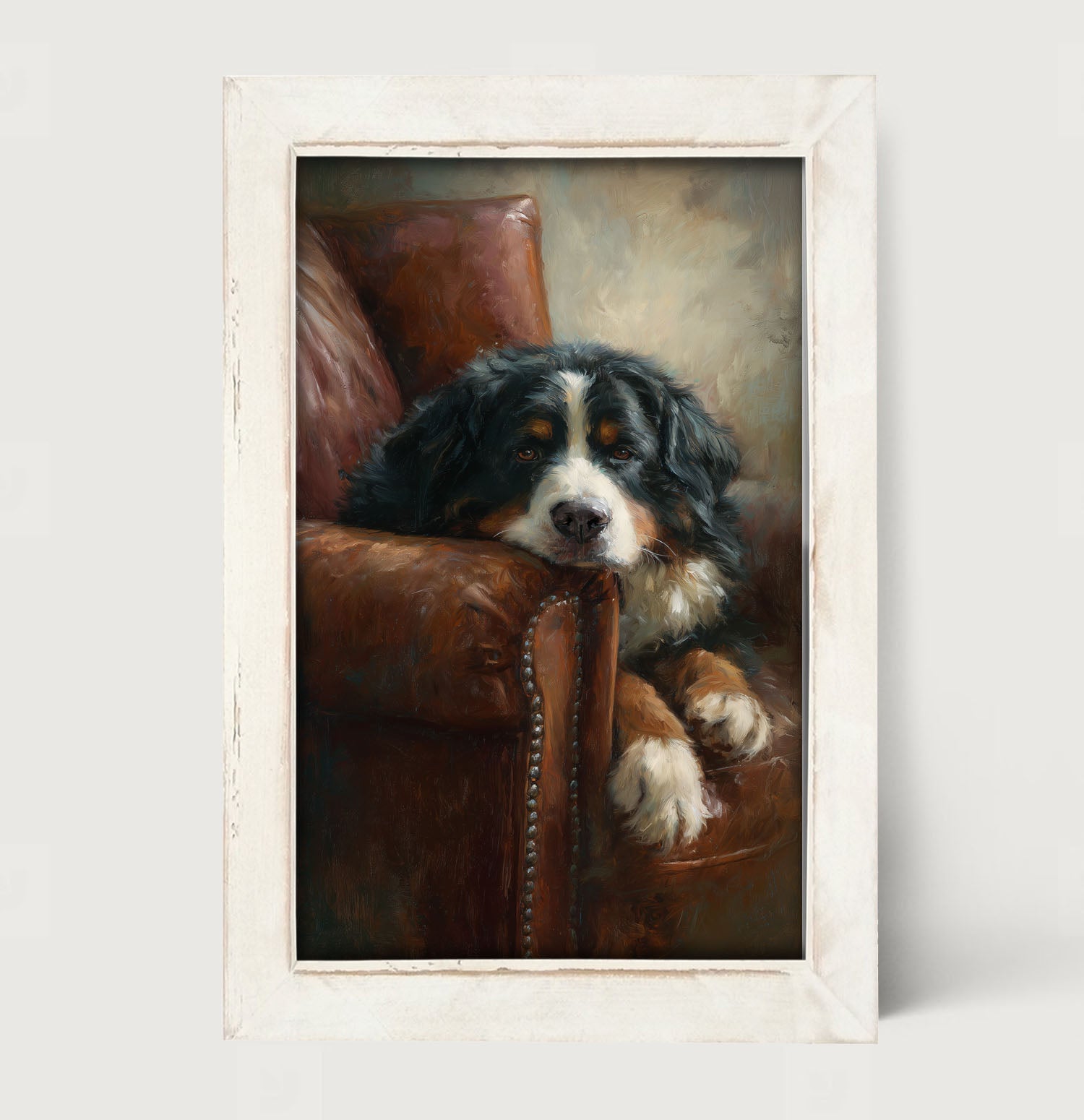 Armchair with Bernese Mountain Dog