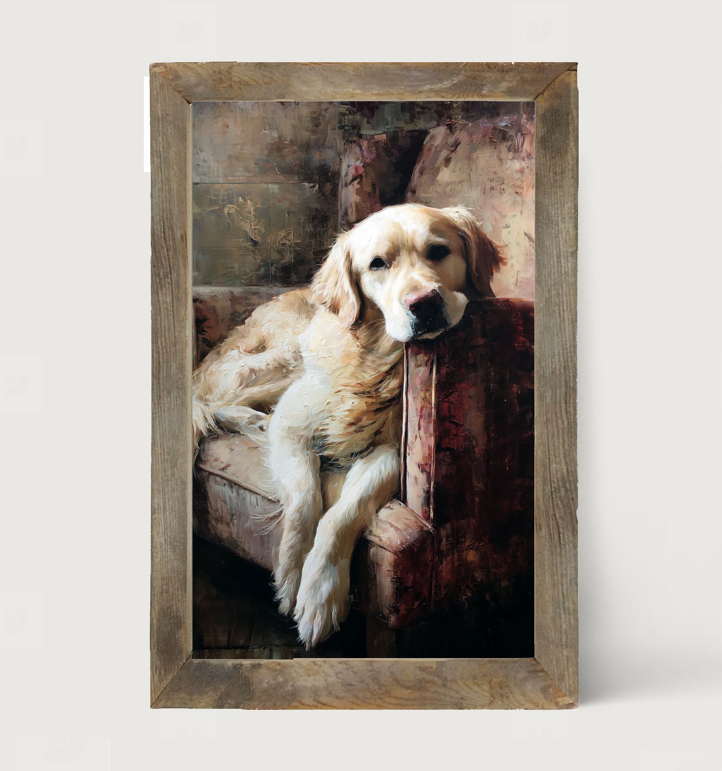 Armchair with Yellow Labrador