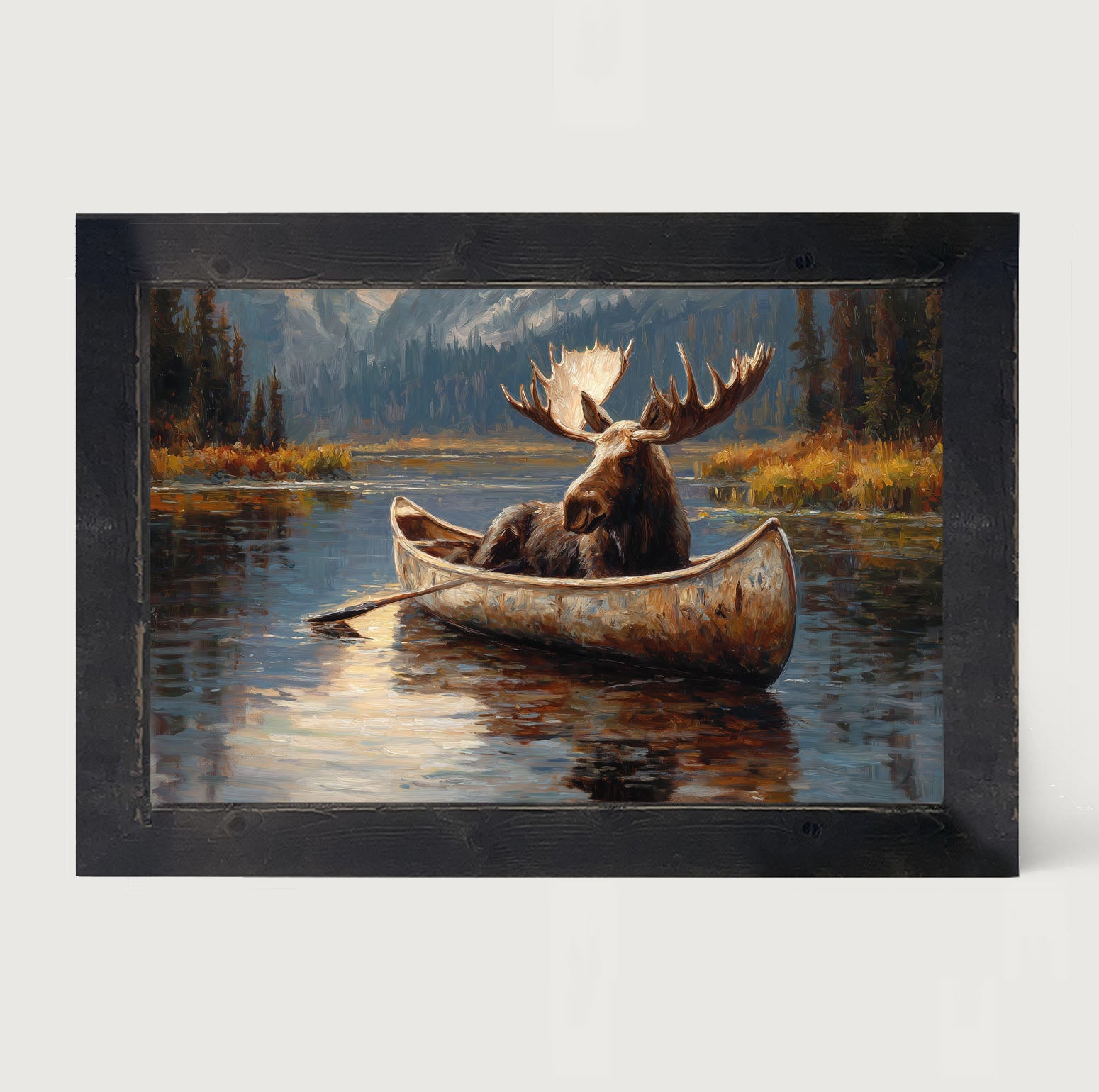 Moose in Canoe