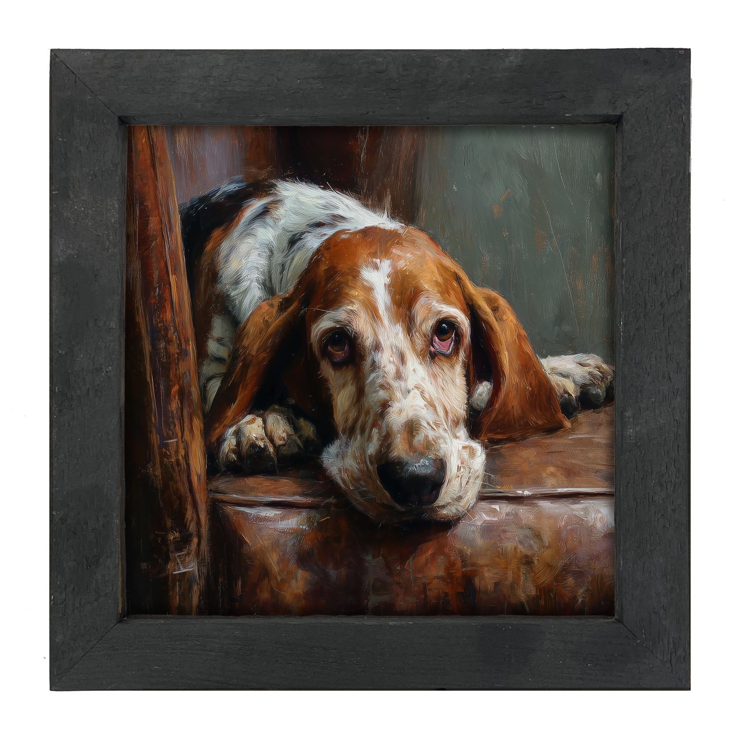 Armchair with Basset Hound