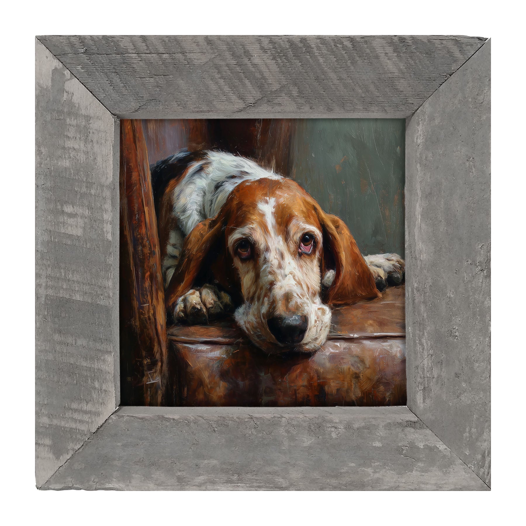 Armchair with Basset Hound