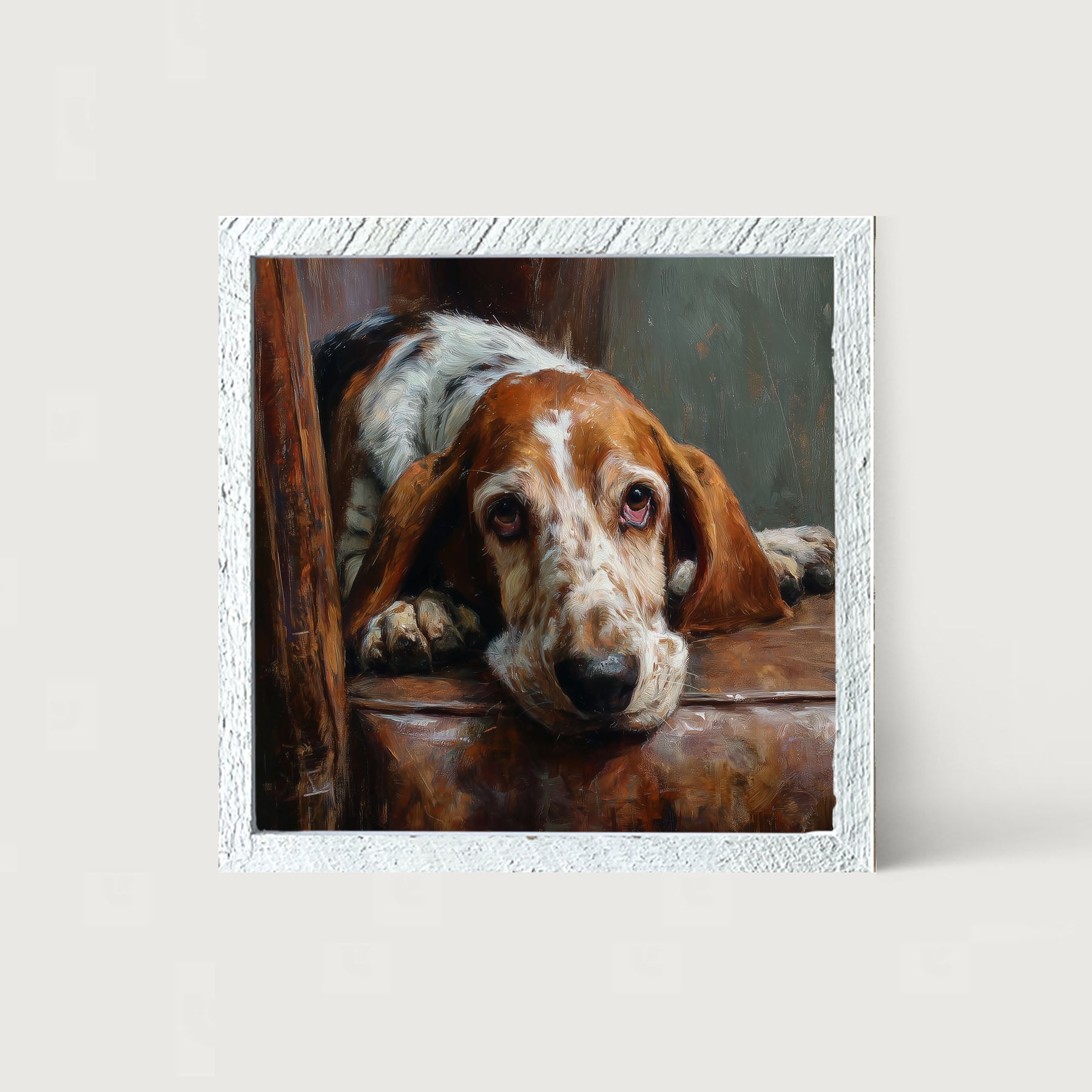 Armchair with Basset Hound