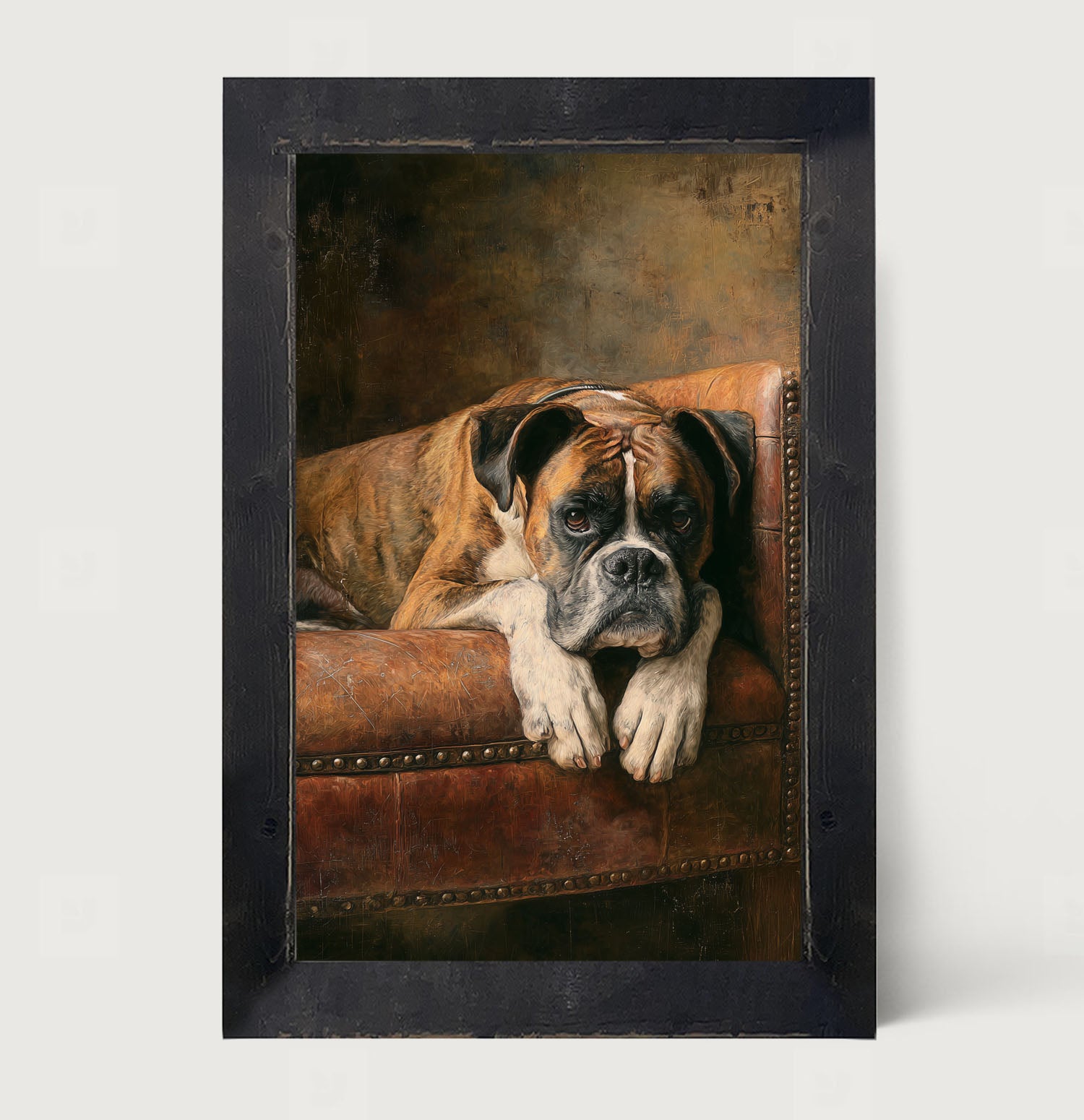 Armchair with Boxer Dog