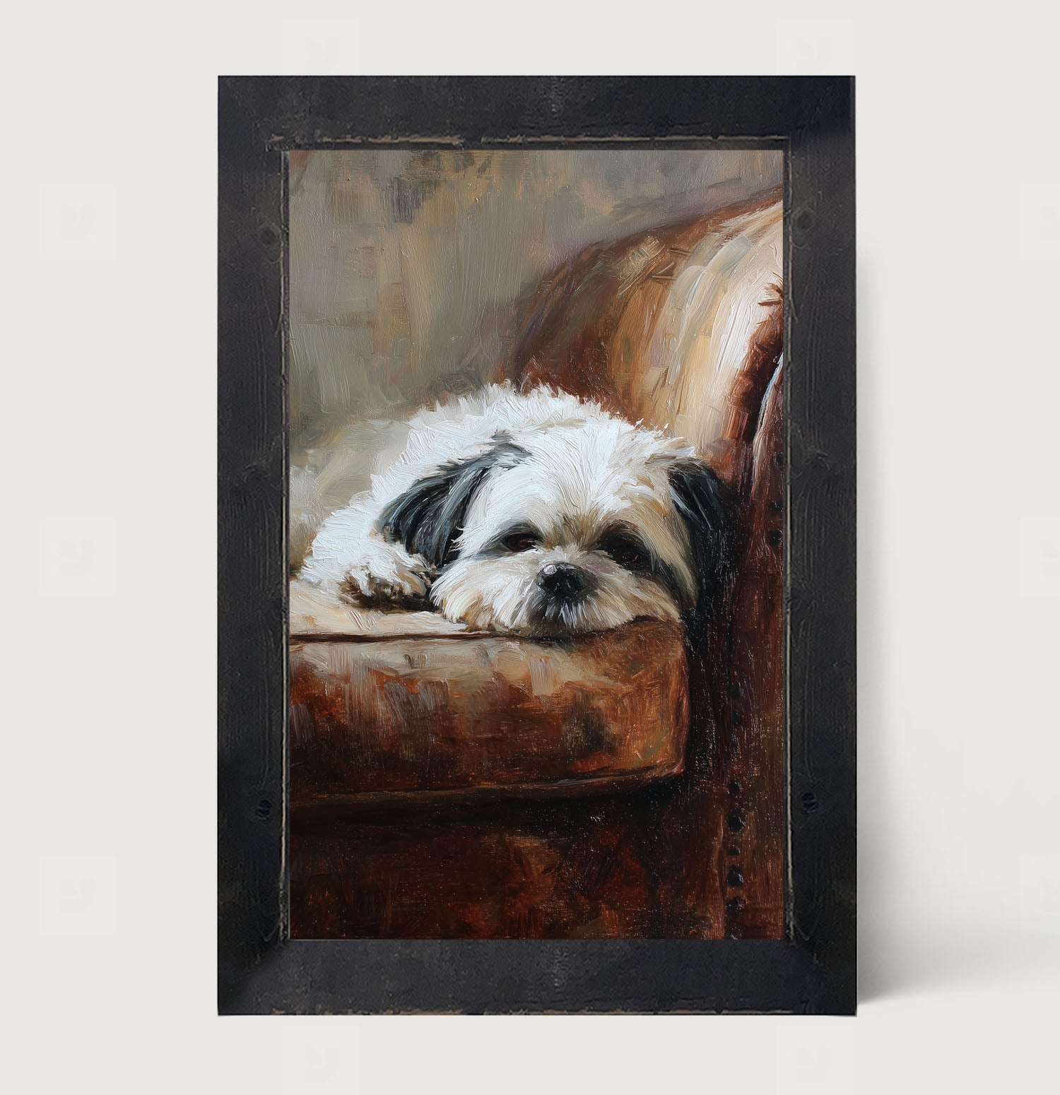 Armchair with Shih Tzu Dog