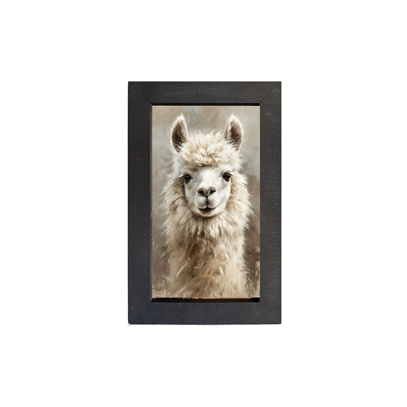 Farm Life Portrait - Alpaca - Framed Art