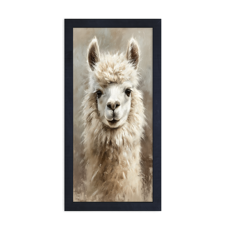 Farm Life Portrait - Alpaca - Framed Art