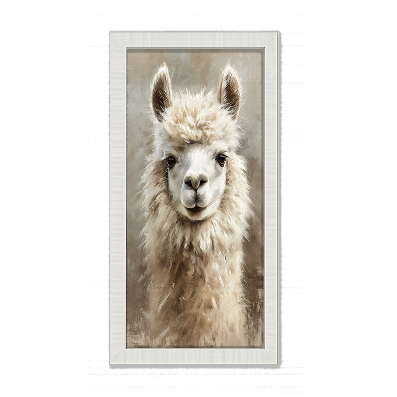 Farm Life Portrait - Alpaca - Framed Art