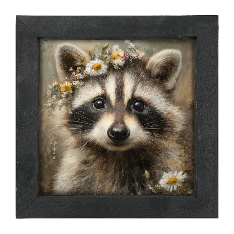 Spring Season Raccoon - Framed Art