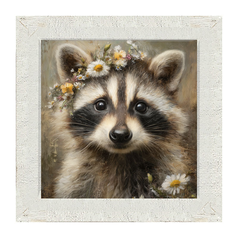 Spring Season Raccoon - Framed Art
