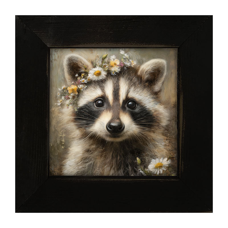Spring Season Raccoon - Framed Art