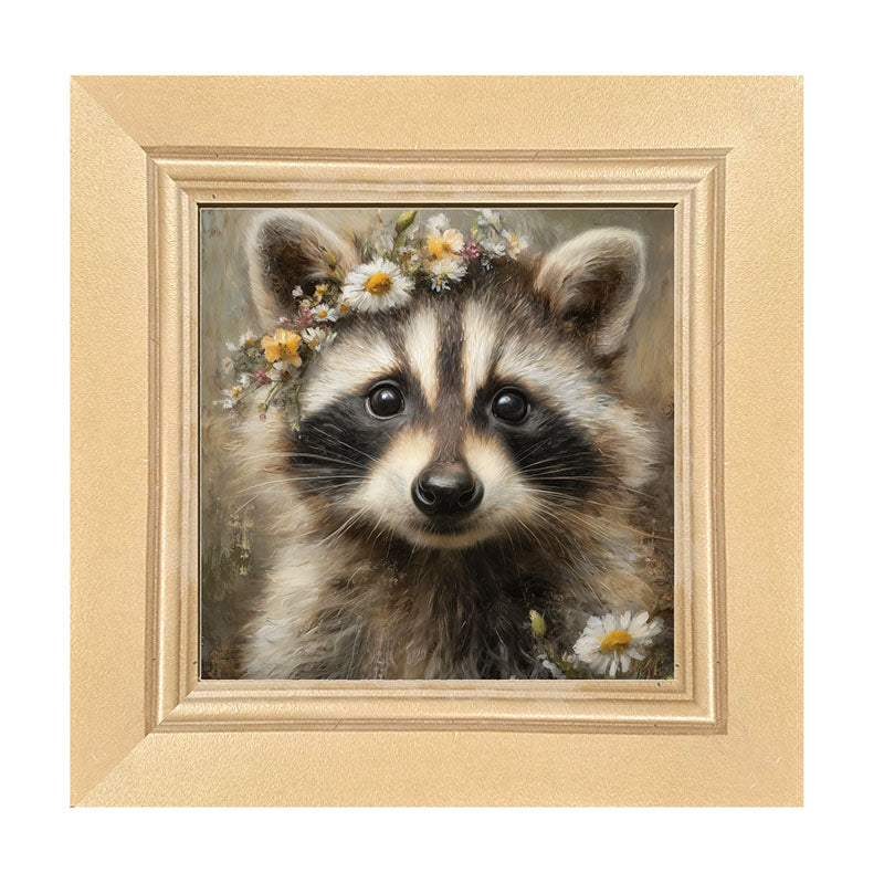 Spring Season Raccoon - Framed Art