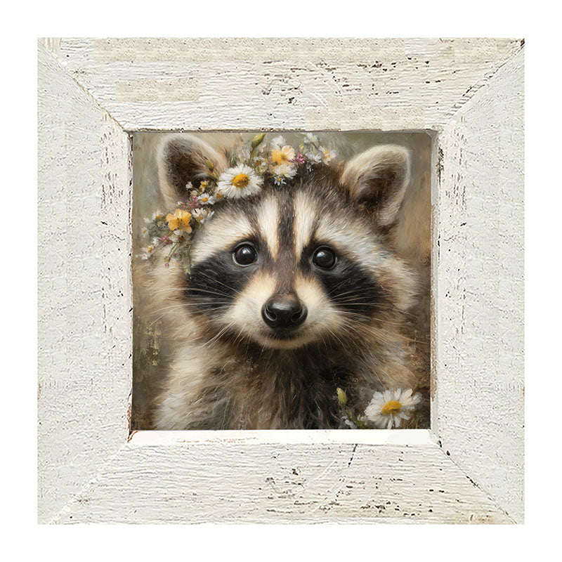 Spring Season Raccoon - Framed Art