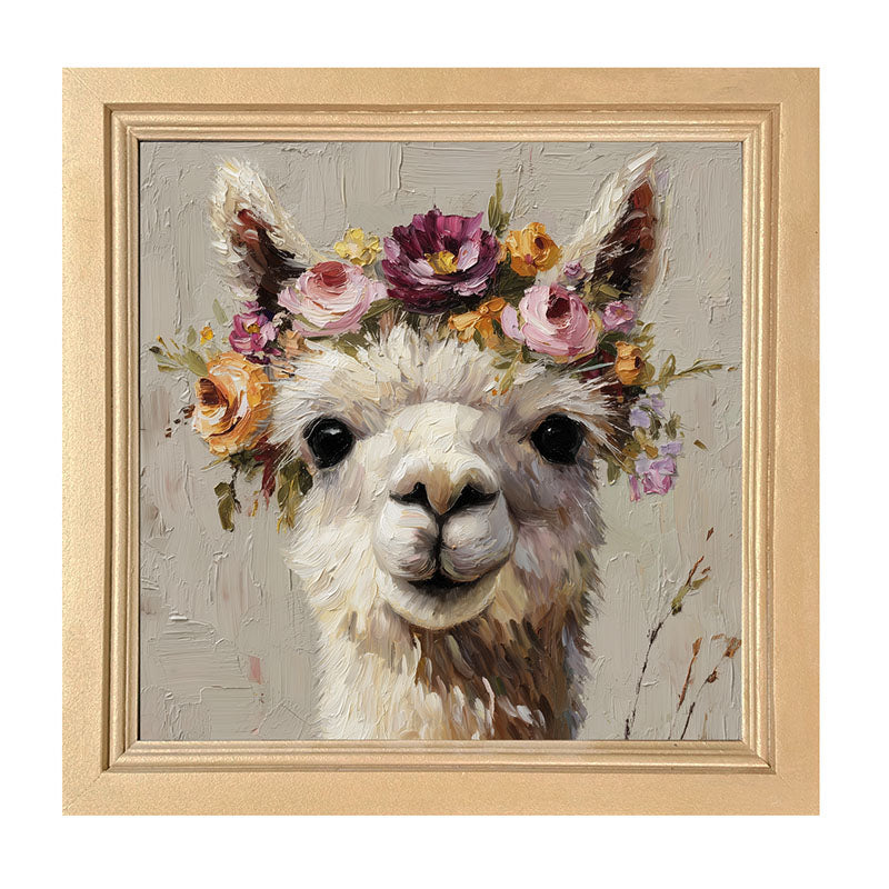 Spring Season Alpaca - Framed Art
