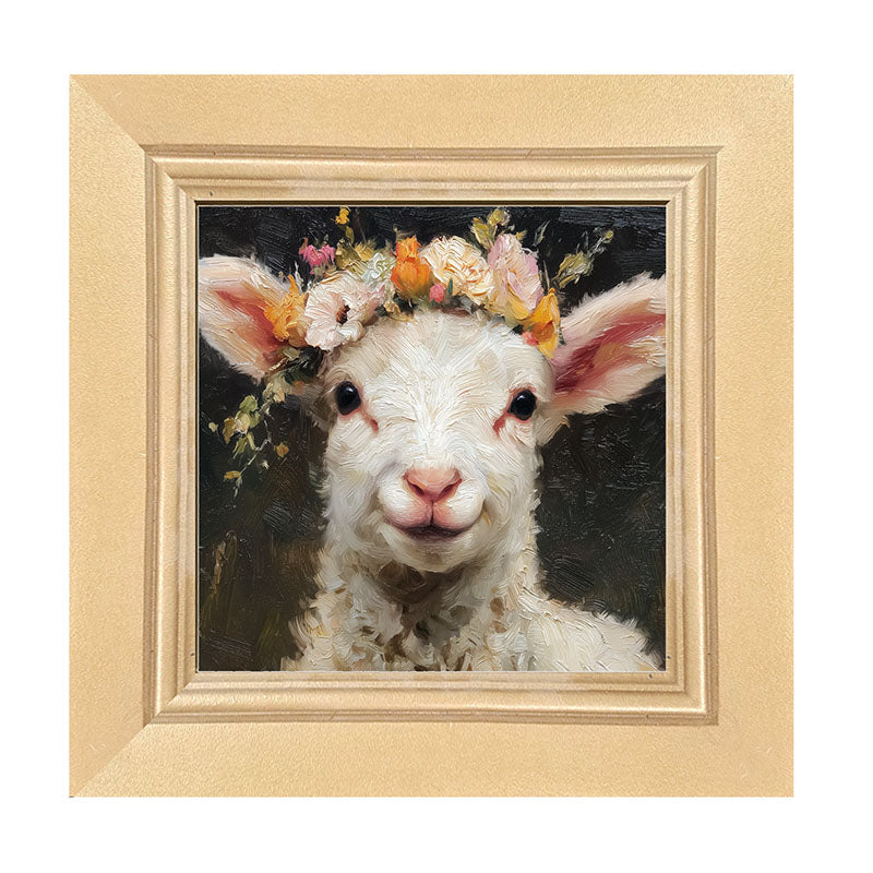 Spring Season Lamb - Framed Art