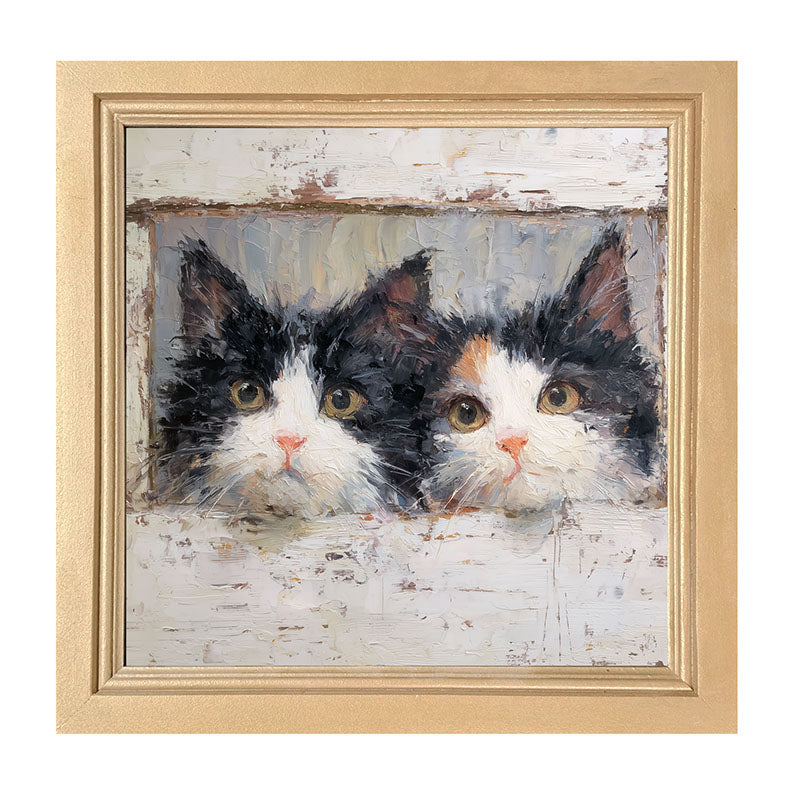 Animal Buddies - Posing Kittens - Framed Art