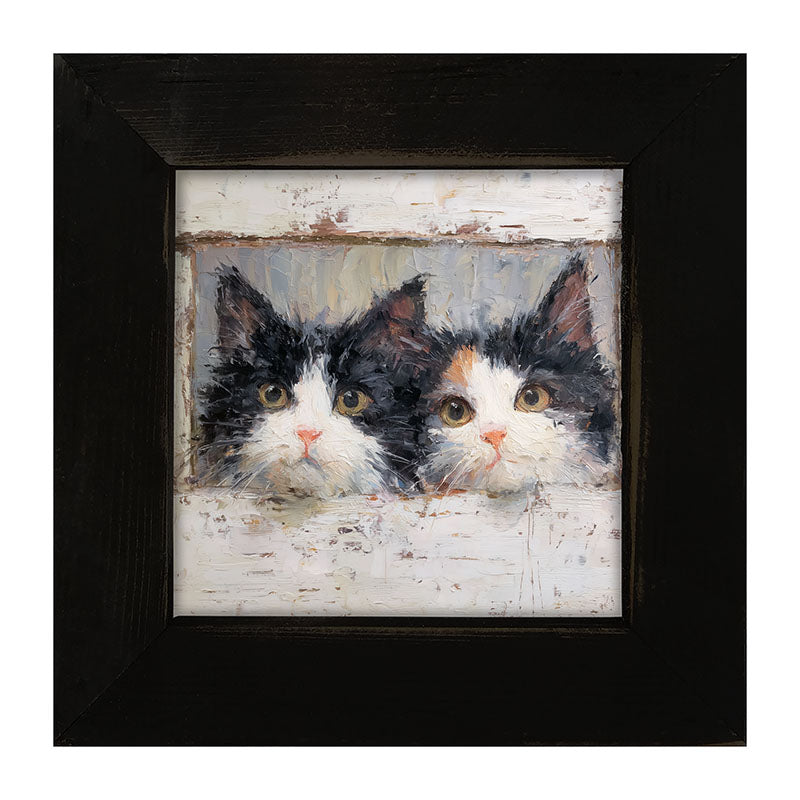 Animal Buddies - Posing Kittens - Framed Art