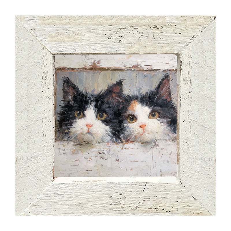 Animal Buddies - Posing Kittens - Framed Art