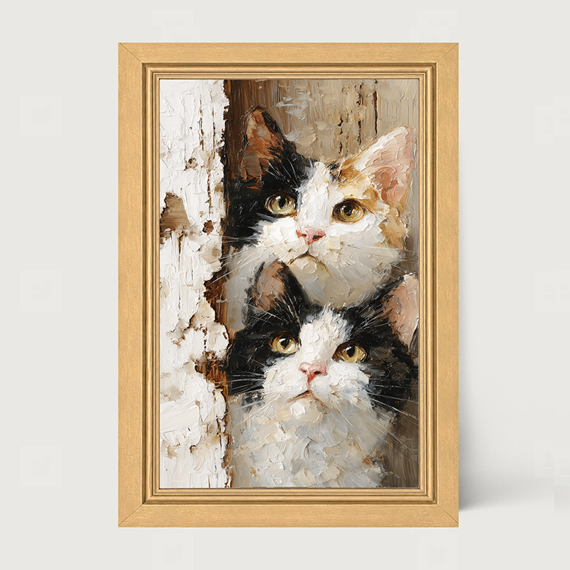 Animal Buddies - Curious Kittens - Framed Art