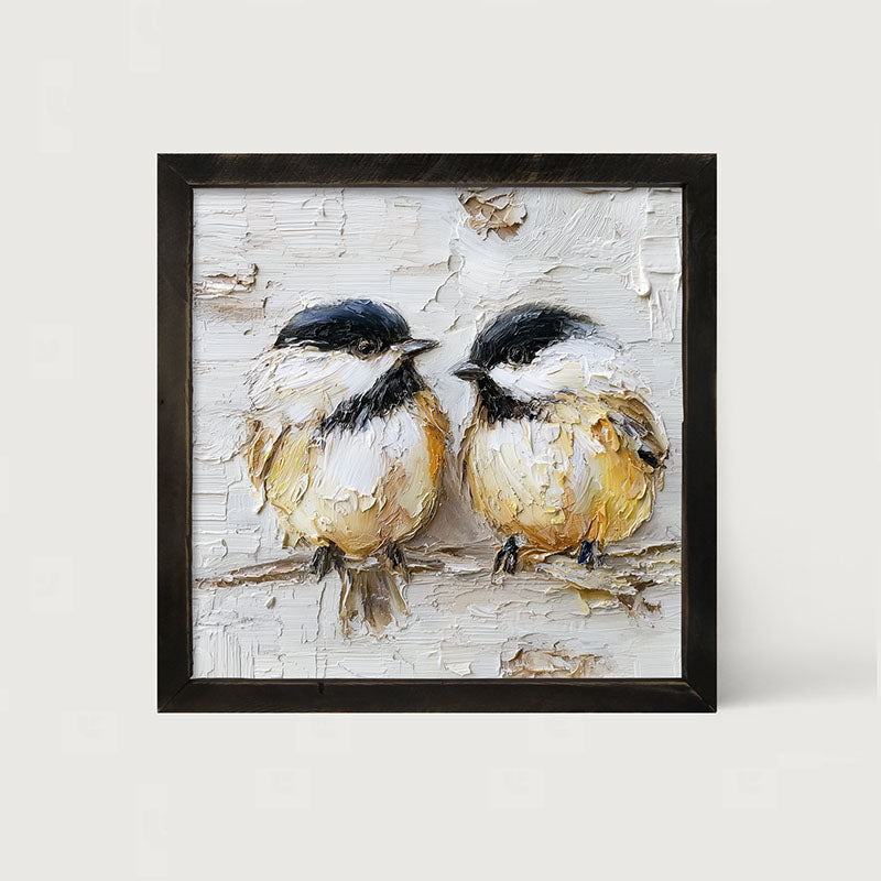 Animal Buddies - Posing Chickadees