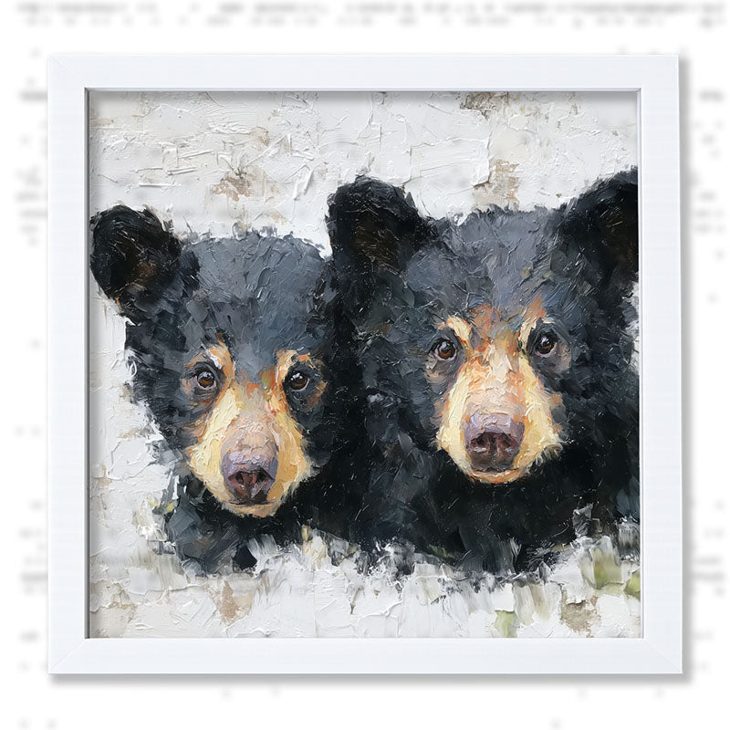 Animal Buddies - Posing Bears - Framed Art