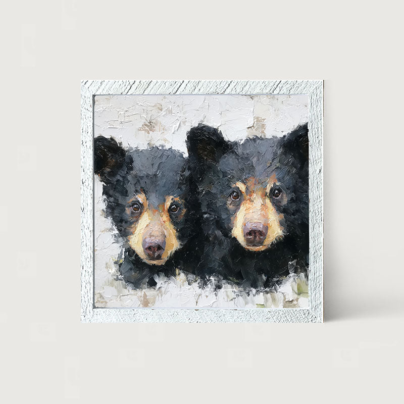 Animal Buddies - Posing Bears - Framed Art