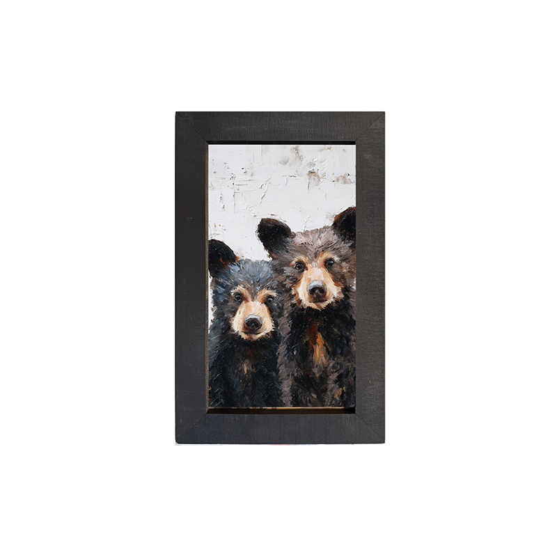 Animal Buddies - Curious Bears - Framed Art