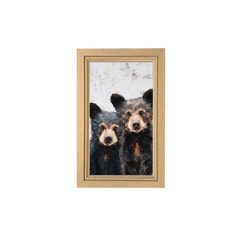 Animal Buddies - Curious Bears - Framed Art